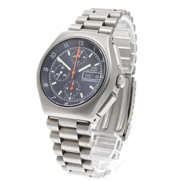 Tutima Military Chronograph 798-2 42mm SS Black Dial Automatic Watch #C6606