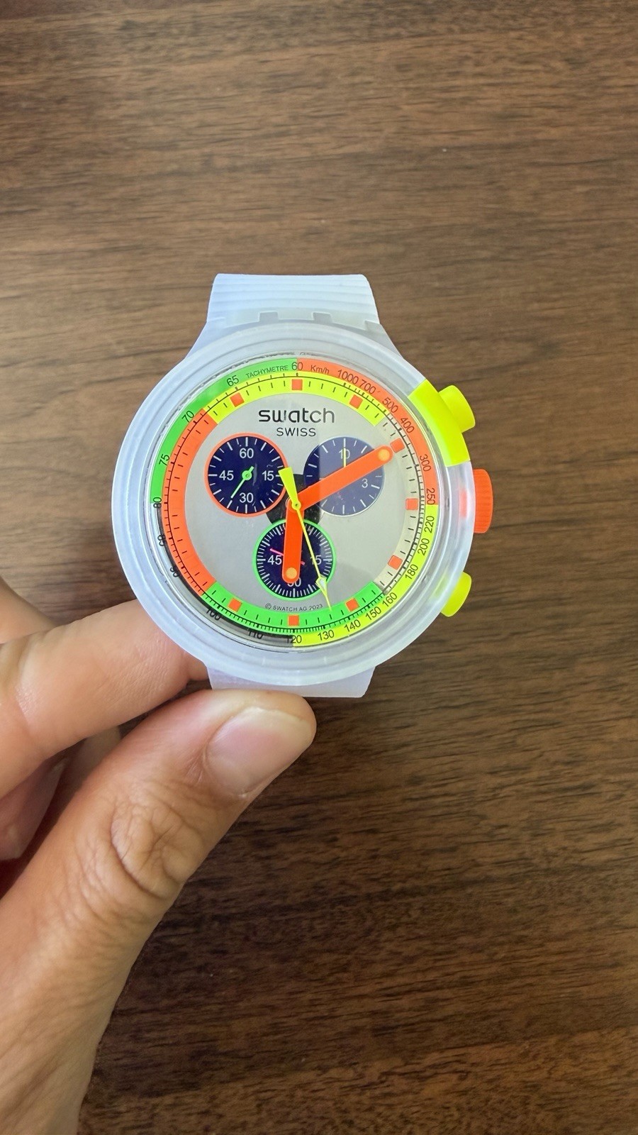 Never Worn Swatch Neon Jelly Unisex Watch