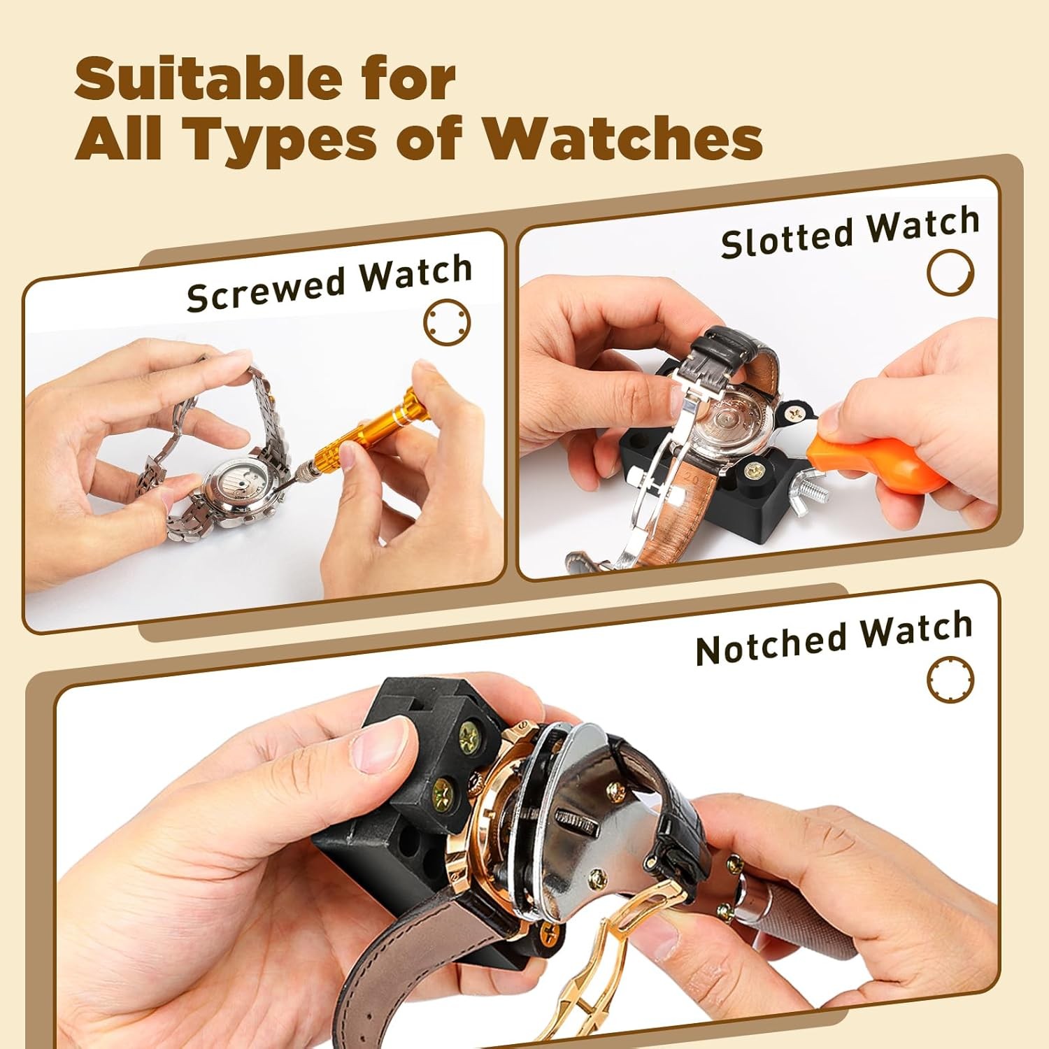 【Combination Version】Eventronic Watch Repair Tool Kit + Press Set,…