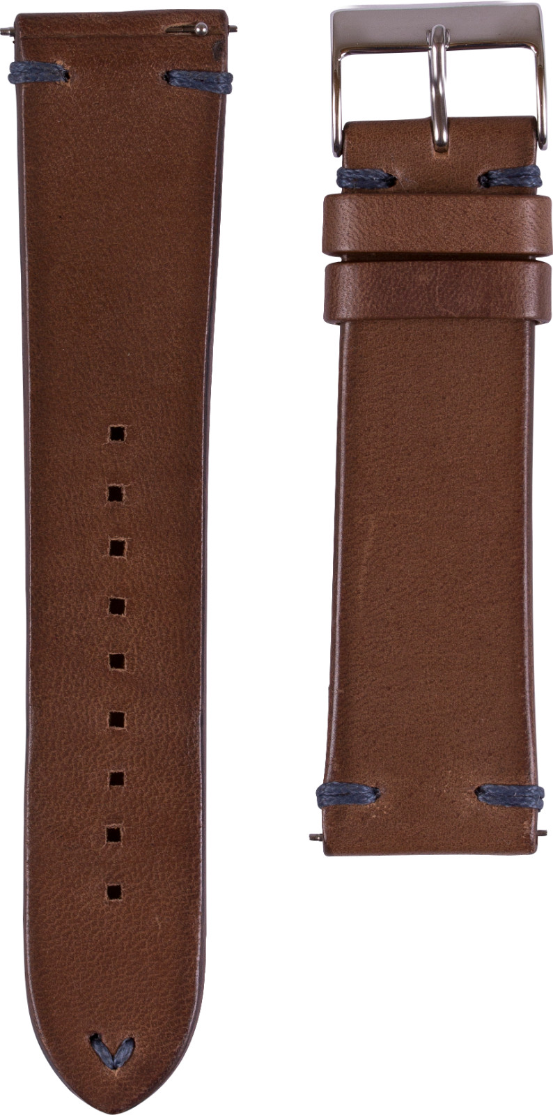 22mm Brown Italian Horsehide Leather Watch Strap Handmade Universal New