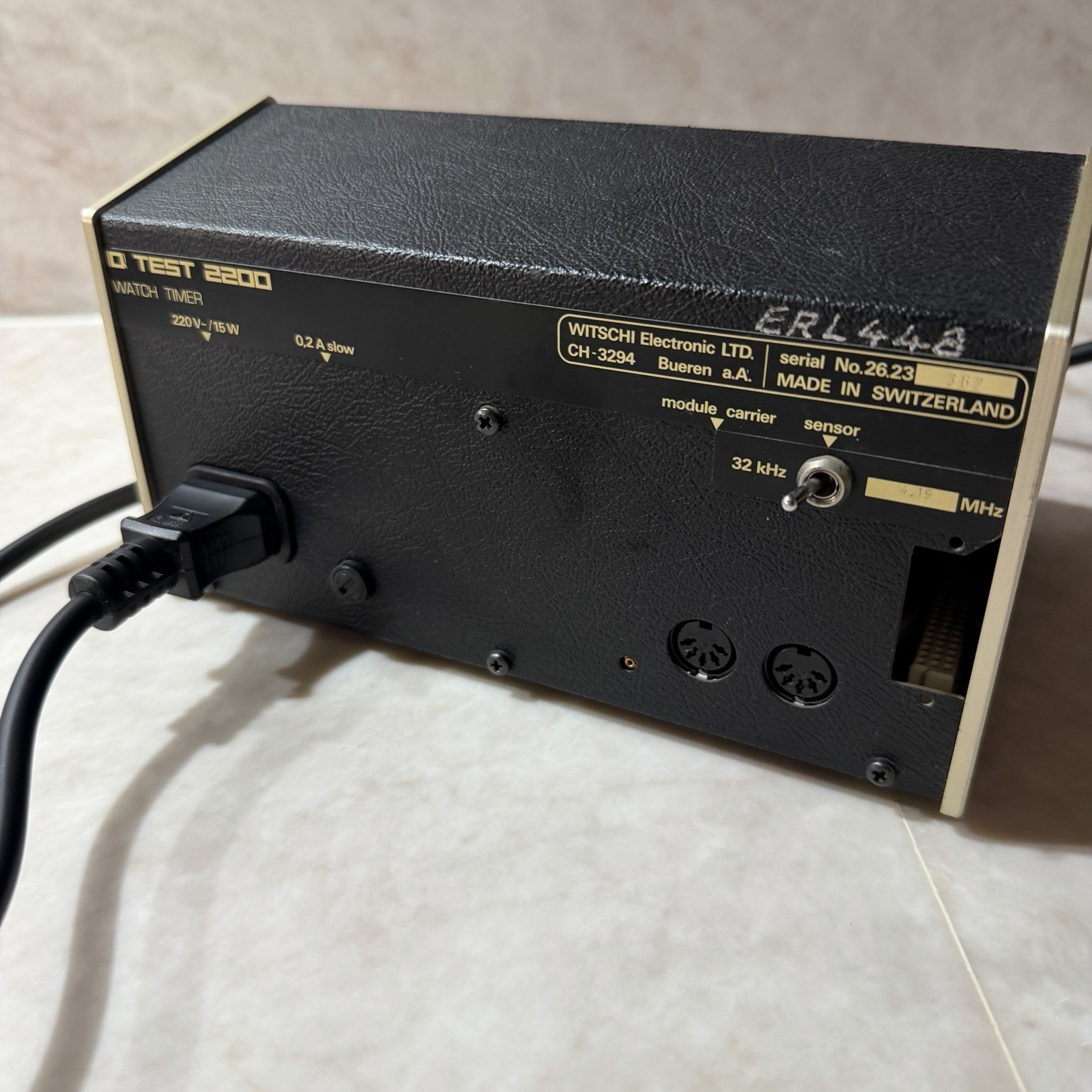Witschi Q Test 2200 Watch Timing Machine Tester Swiss Vintage Powers On