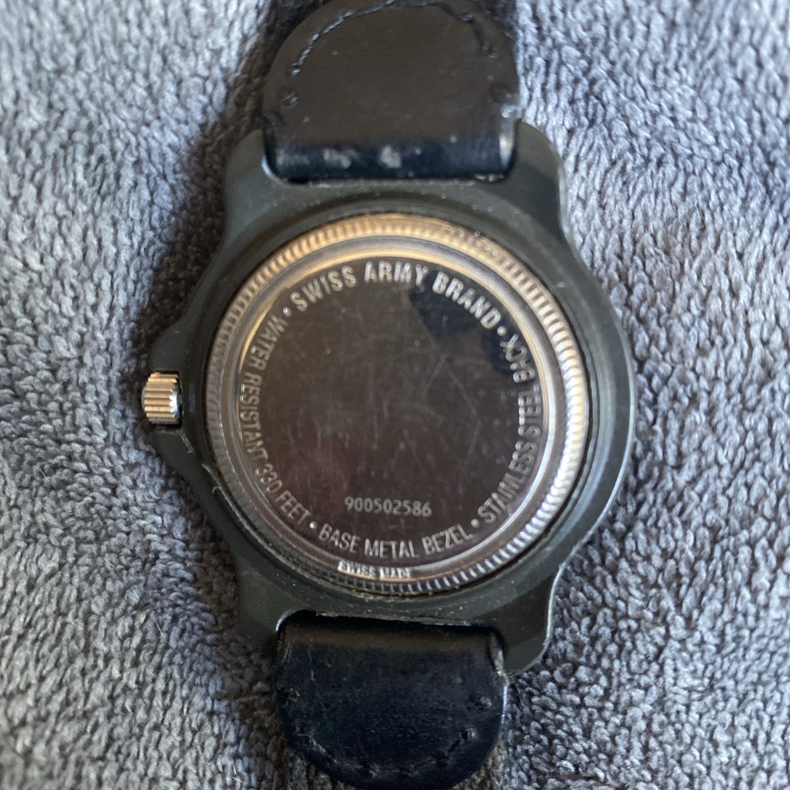 Swiss Army Watch- New Battery and Running Wristwatch Black Band